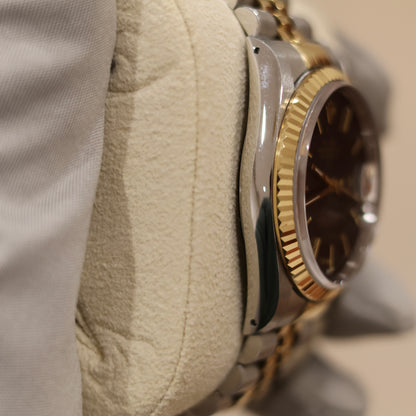 Rolex DJ36 16233 Two-Tone | Black Tapestry Dial | Original Ivory Computer Dial Included - Watch Only