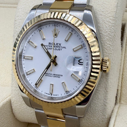 Rolex Datejust 41 126333 White Dial Two-Tone - Full Set