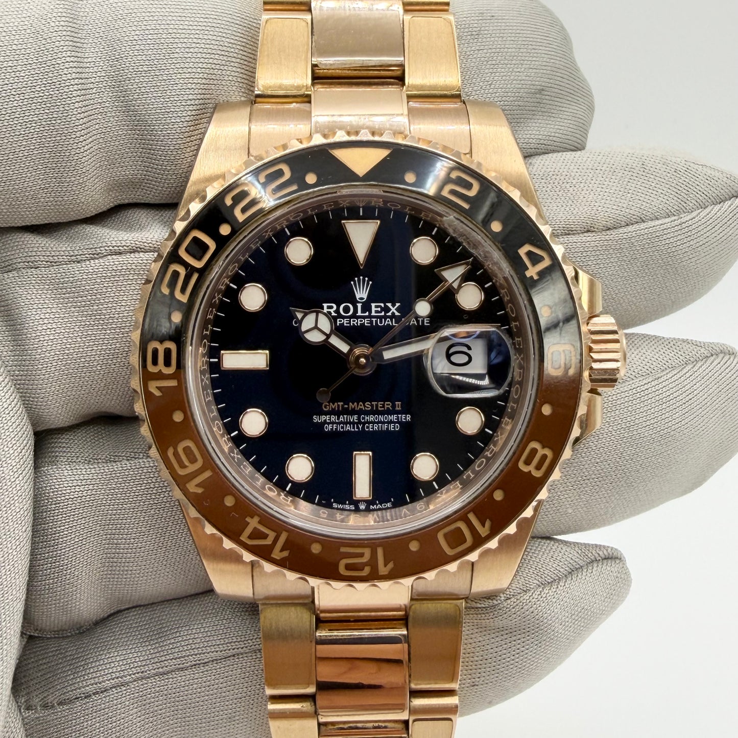 Rolex GMT-Master II 126715CHNR Full Set - Everose Gold - Fully Stickered