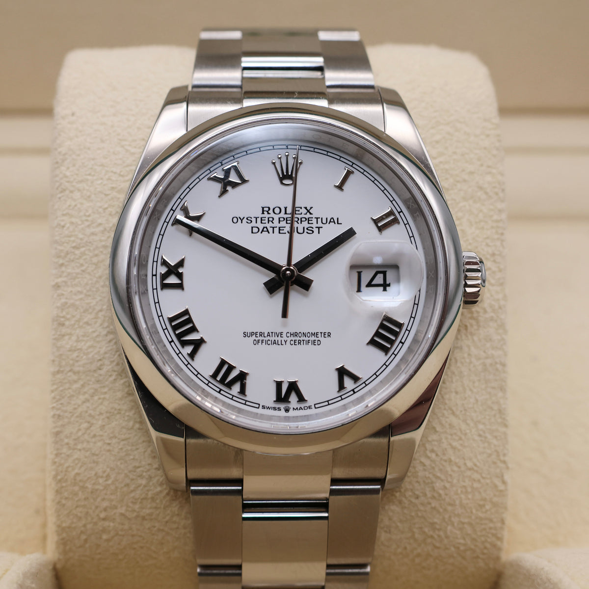 Rolex Datejust 36 White Roman Dial - 2024 | Full Set