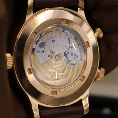 Patek Philippe Calatrava Pilot Travel Time | 5524R-001 | Rose Gold | Full Set
