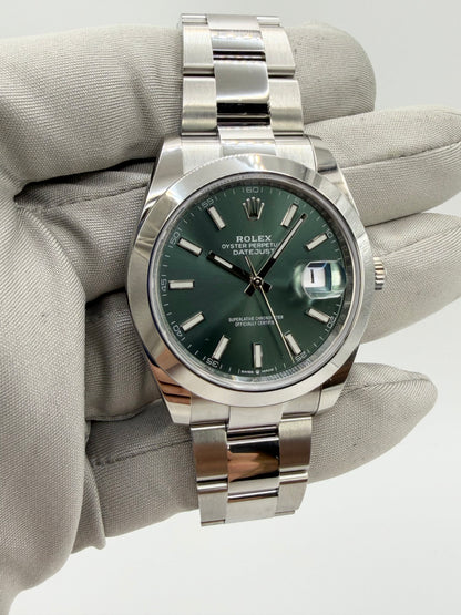 Rolex Datejust 41 126300 Mint Green - Full Set
