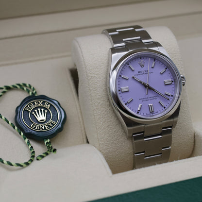 Rolex Oyster Perpetual 36 Lavender Dial | May 2026 - Brand New