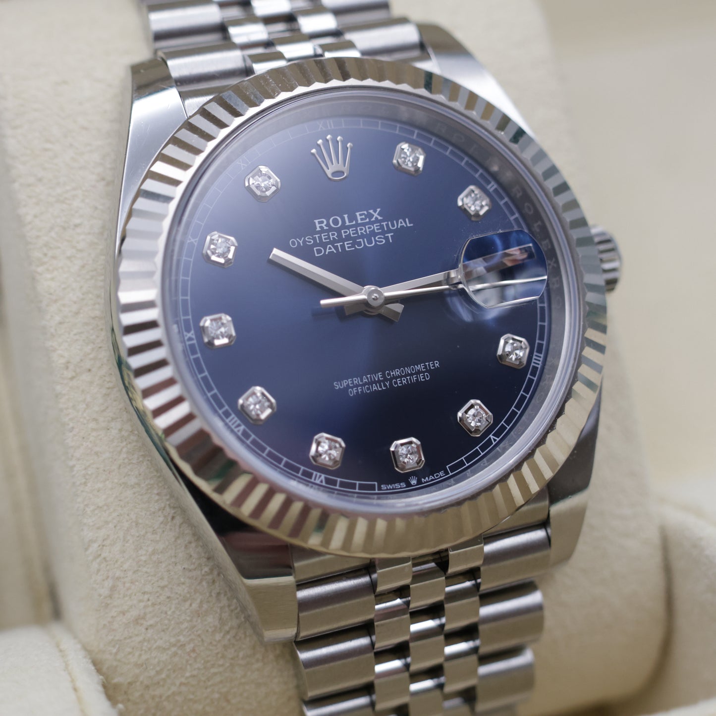 Rolex Datejust 41 | 126334 | Blue Diamond Dial | Full Set
