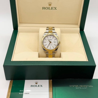Rolex Datejust 41 126333 White Dial Two-Tone - Full Set