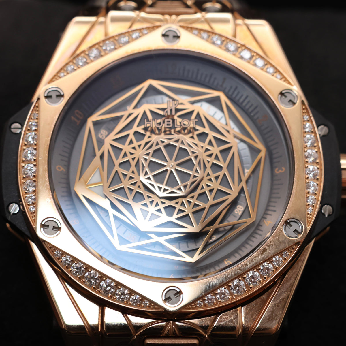 Hublot Big Bang One Click Sang Bleu King Gold Grey Diamonds - 2021