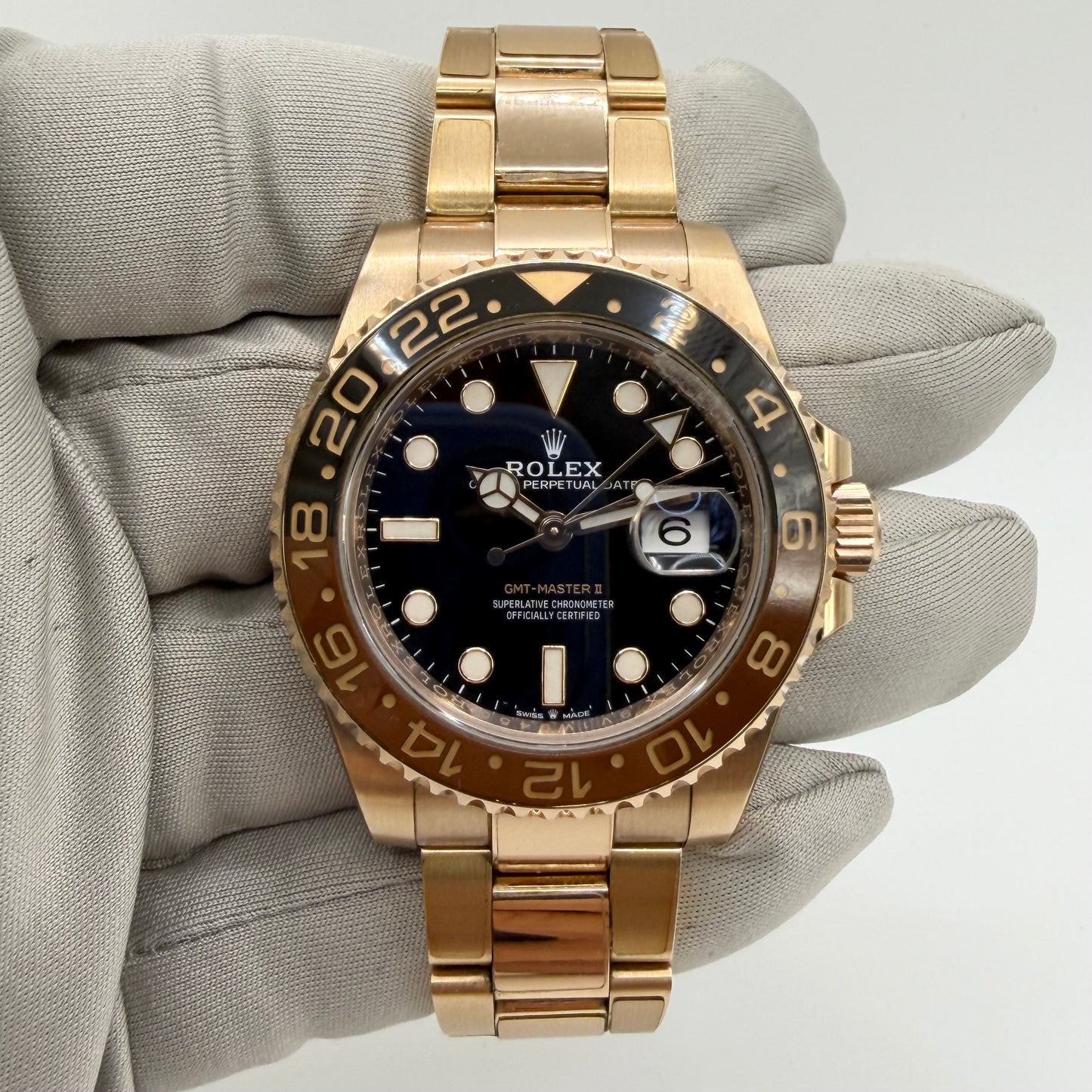 Rolex GMT-Master II 126715CHNR Full Set - Everose Gold - Fully Stickered