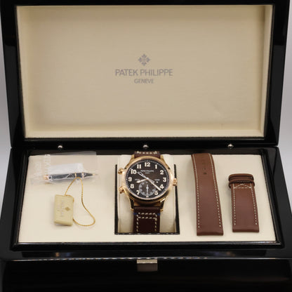Patek Philippe Calatrava Pilot Travel Time | 5524R-001 | Rose Gold | Full Set