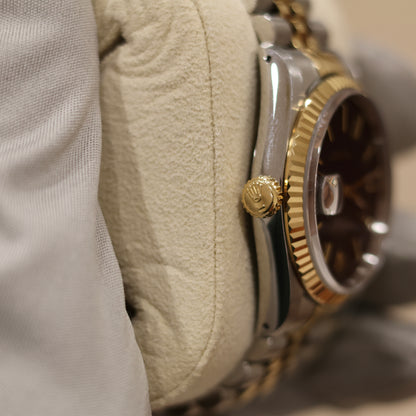 Rolex DJ36 16233 Two-Tone | Black Tapestry Dial | Original Ivory Computer Dial Included - Watch Only