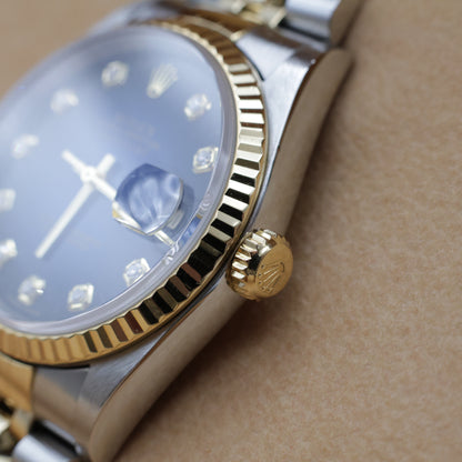 2001 Rolex Datejust 36 2001 | Vignette Diamond Dial - Recently Serviced