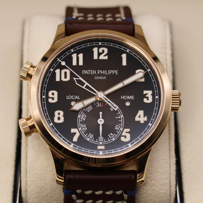 Patek Philippe Calatrava Pilot Travel Time | 5524R-001 | Rose Gold | Full Set