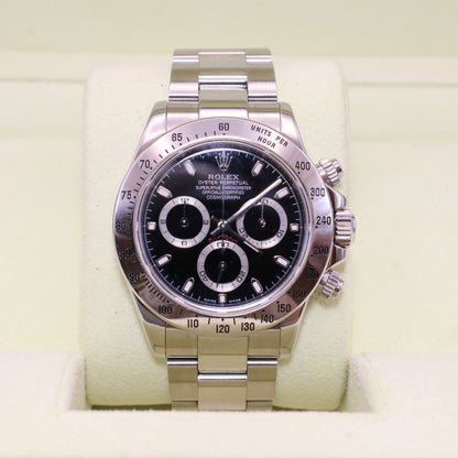 Rolex Daytona Black Dial 116520 - 2004 - Original Warranty Papers