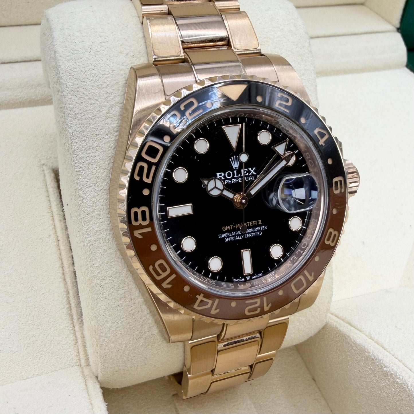 Rolex GMT-Master II 126715CHNR Full Set - Everose Gold - Fully Stickered