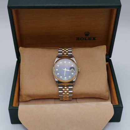 2001 Rolex Datejust 36 2001 | Vignette Diamond Dial - Recently Serviced