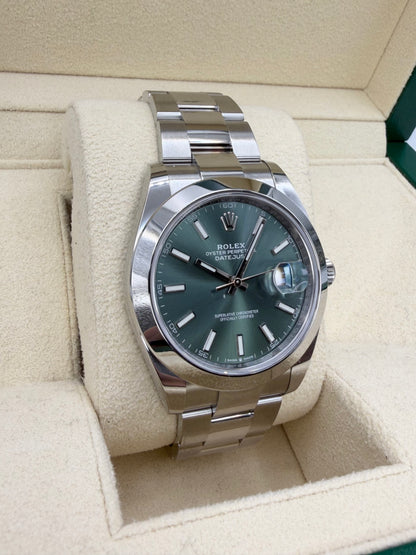 Rolex Datejust 41 126300 Mint Green - Full Set