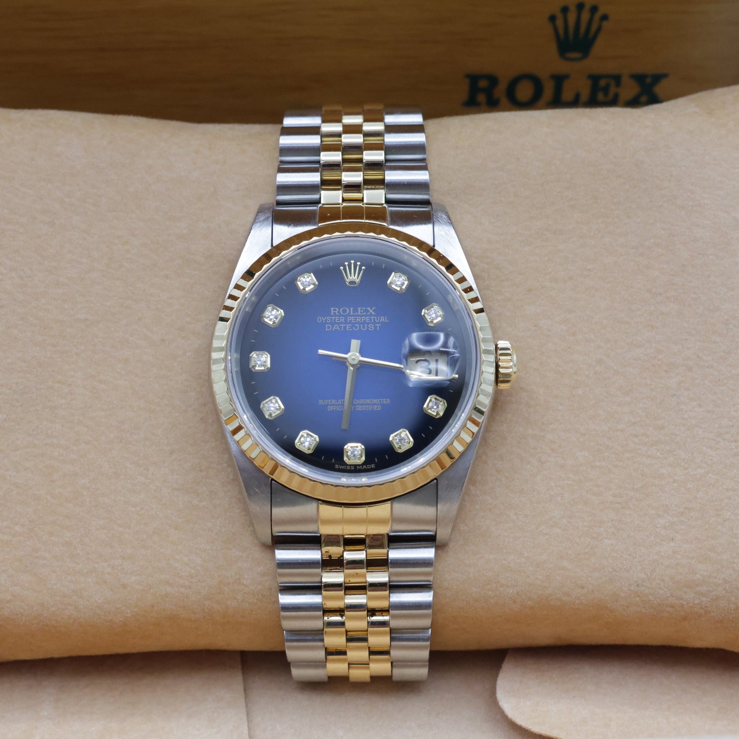 2001 Rolex Datejust 36 2001 | Vignette Diamond Dial - Recently Serviced