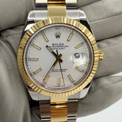 Rolex Datejust 41 126333 White Dial Two-Tone - Full Set