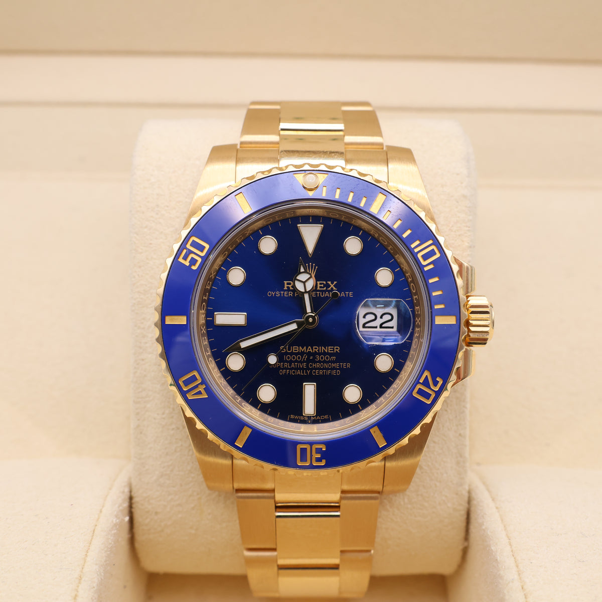 Rolex Submariner 116618LB - 18ct Yellow Gold - Mint Condition - Full Set
