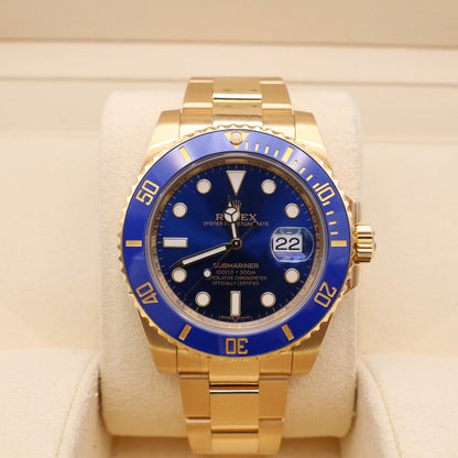 Rolex Submariner 116618LB - 18ct Yellow Gold - Mint Condition - Full Set