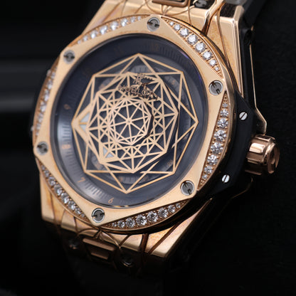 Hublot Big Bang One Click Sang Bleu King Gold Grey Diamonds - 2021