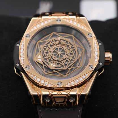Hublot Big Bang One Click Sang Bleu King Gold Grey Diamonds - 2021