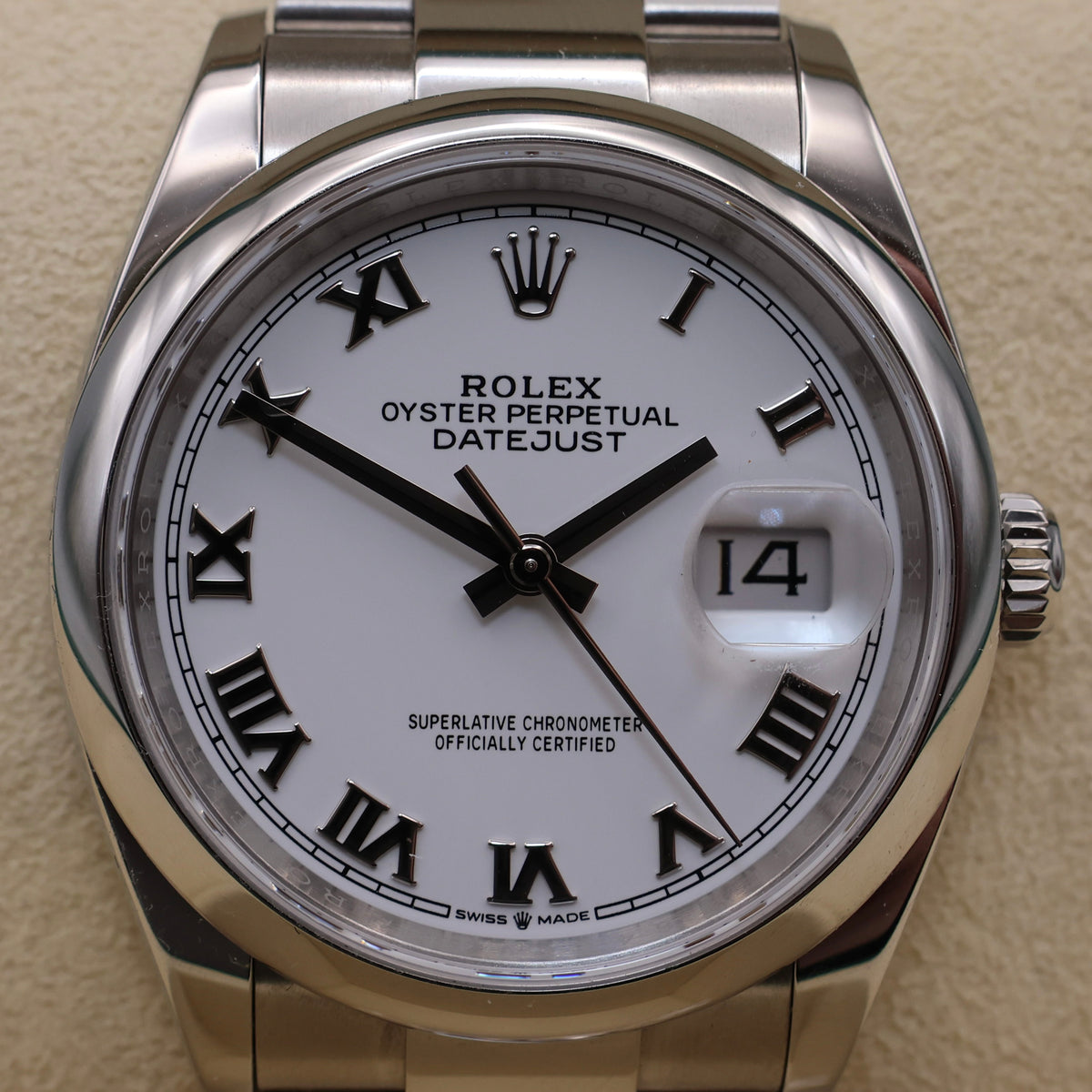 Rolex Datejust 36 White Roman Dial - 2024 | Full Set