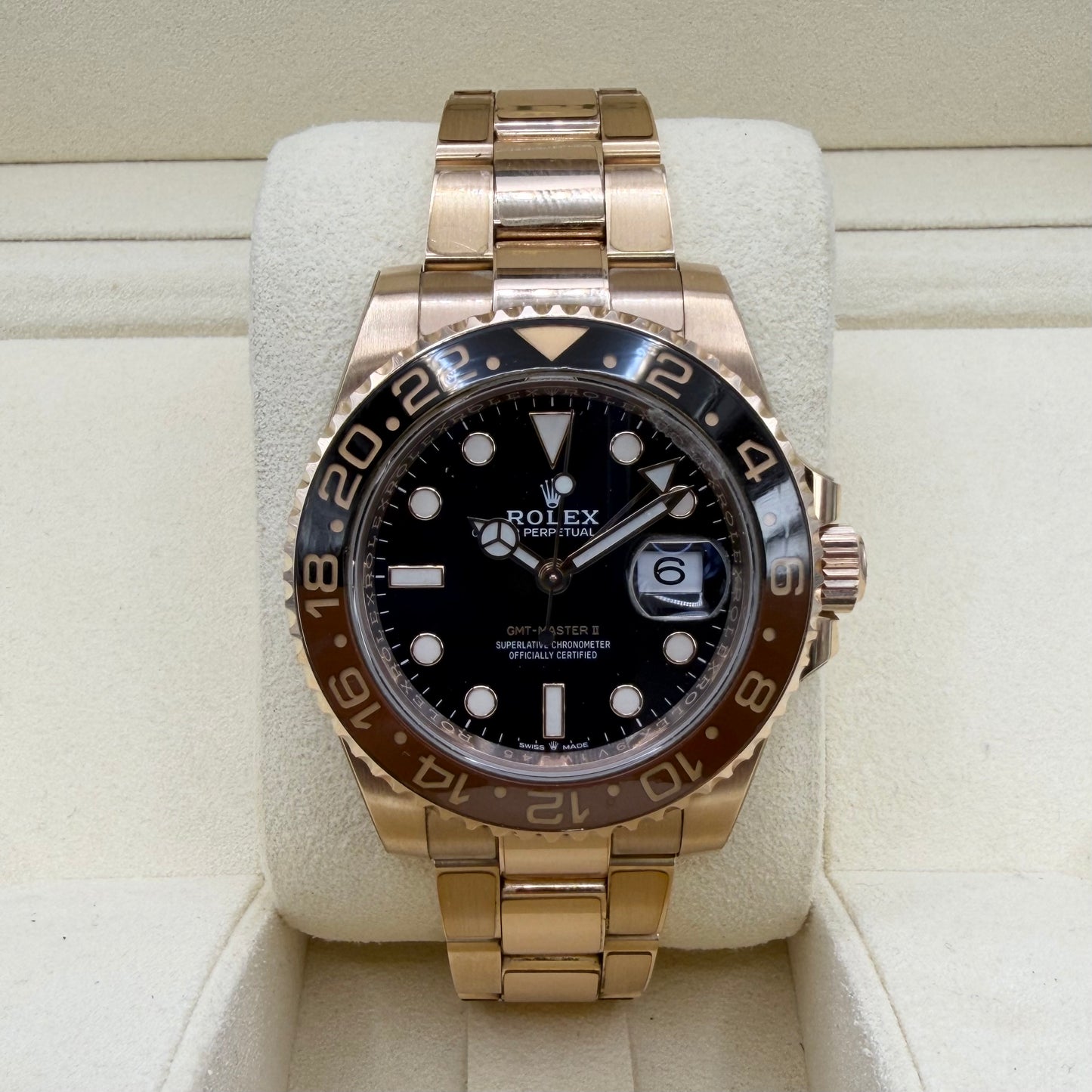 Rolex GMT-Master II 126715CHNR Full Set - Everose Gold - Fully Stickered