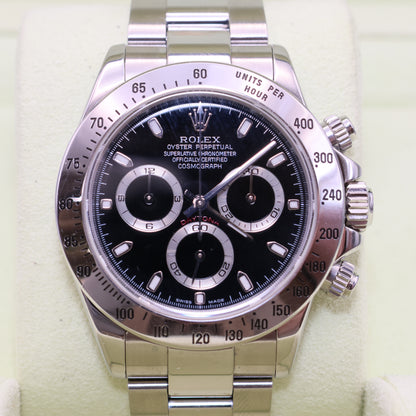 Rolex Daytona Black Dial 116520 - 2004 - Original Warranty Papers