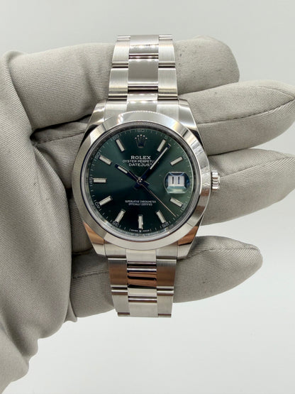 Rolex Datejust 41 126300 Mint Green - Full Set