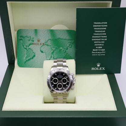Rolex Daytona Black Dial 116520 - 2004 - Original Warranty Papers