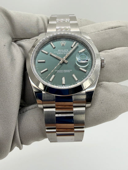 Rolex Datejust 41 126300 Mint Green - Full Set