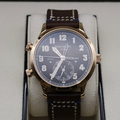 Patek Philippe Calatrava Pilot Travel Time | 5524R-001 | Rose Gold | Full Set