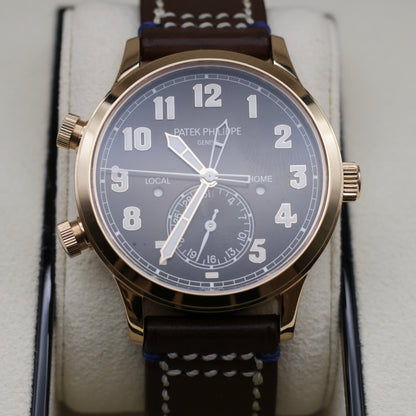 Patek Philippe Calatrava Pilot Travel Time | 5524R-001 | Rose Gold | Full Set
