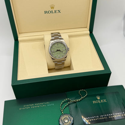 Rolex OP41 134300 "Pistachio" 2025 - Full Set, Unworn