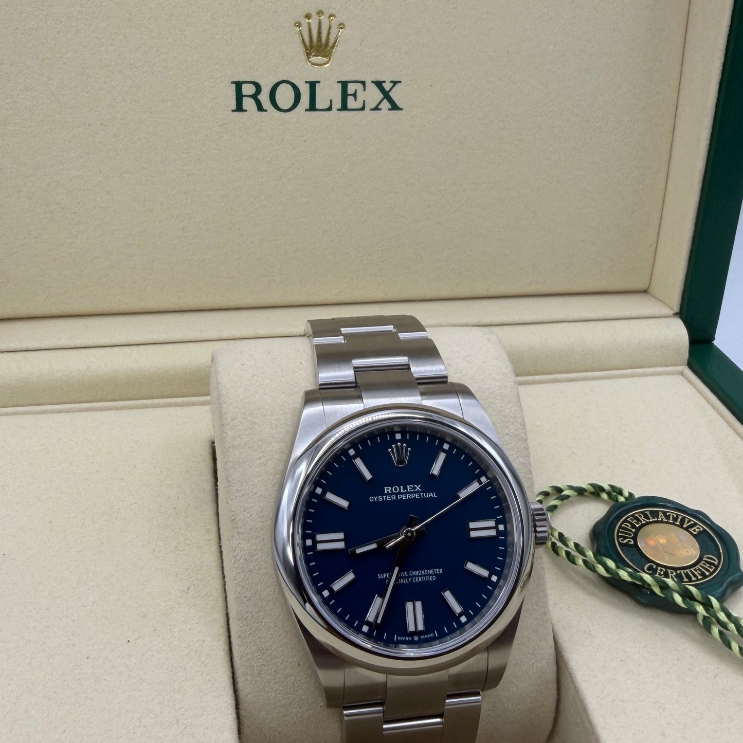 Rolex OP41 134300 Med Blue 2025 - Full Set.