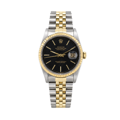 Rolex DJ36 16233 Two-Tone | Black Tapestry Dial | Original Ivory Computer Dial Included - Watch Only